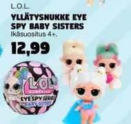 YLLÄTYSNUKKE EYE SPY BABY SISTERS