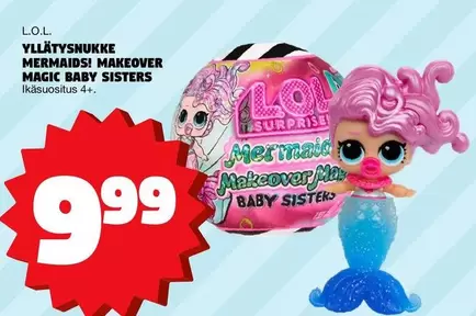 YLLÄTYSHUKKE MERMAIDS! MAKEOVER MAGIC BABY SISTERS