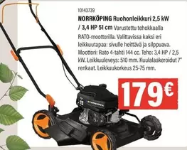 Hp - NORRKÖPING Ruohonleikkuri 2,5 kW / 3,4 HP 51 cm