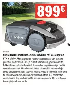 Robottileikkuri S3 800 m2 rajatongaton RTK + Vision AI