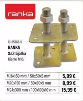 Säätöjalka Kierrre M16