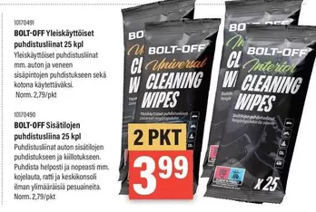 Inter - Yleiskäyttöiset puhdistusliinat 25 kpl