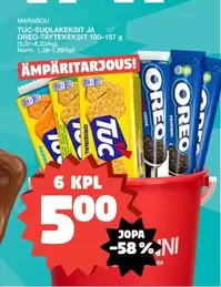 Oreo - TUC-SUOLAKEKSIT JA OREO-TÄYTEKEKSIT