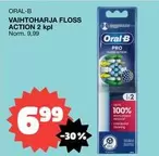 Oral B - VAIHTOHARJA FLOSS ACTION 2 kpl