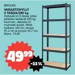 VARASTOHYLLY 5 TASOA/250 KG