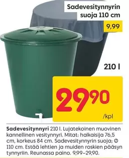Sadevesitynnyri 210 l