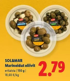 Marinoidut oliivit