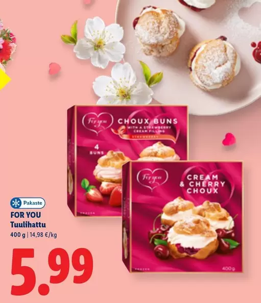 CHOUX BUNS CREAM & CHERRY CHOUX