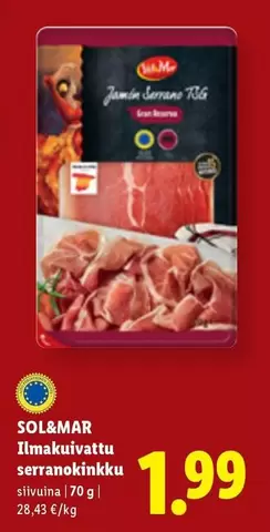 Ilmakuivattu serranokinkku