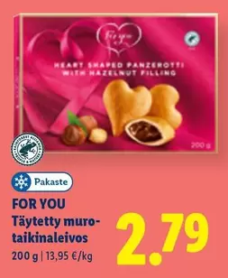 Heart Shaped Panzerotti With Hazelnut Filling