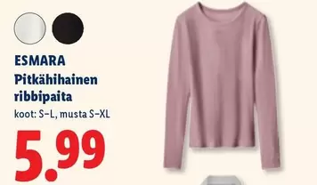 Pitkähihainen ribbipaita