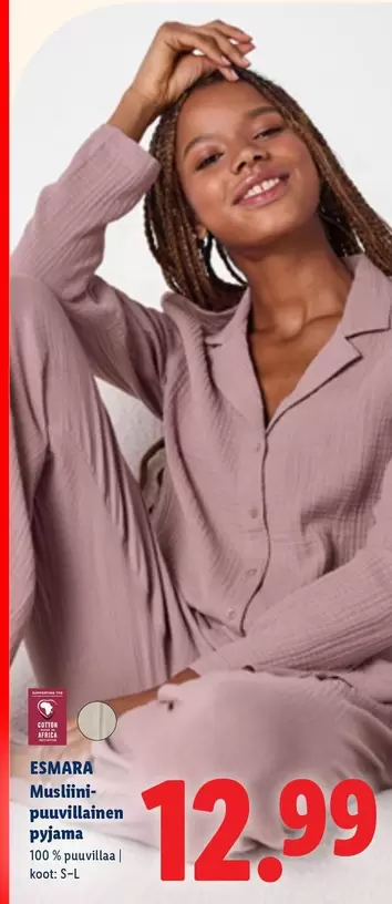 Musliini-puuvillainen pyjama