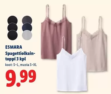 Spaghettiolkaim-toppi 3 kpl