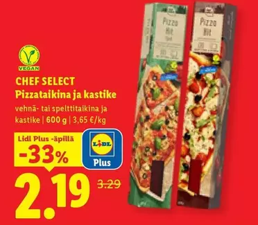 Pizzataikina ja kastike