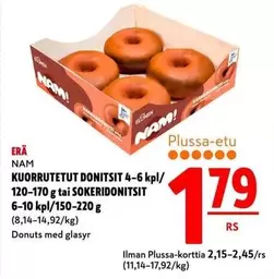 Donuts - KUORRUTETUT DONITSIT 4-6 kpl / 120-170 g SOKERIDONITSIT 6-10 kpl / 150-220 g