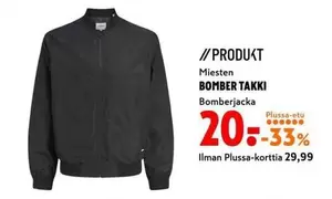 Miesten BOMBER TAKKI Bomberjacka