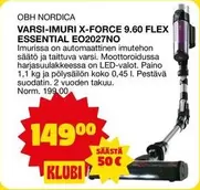 Obh Nordica - Varsi-imuri X-FORCE 9.60 FLEX ESSENTIAL EO2027NO
