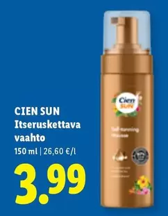 Itseruskettava vaahto