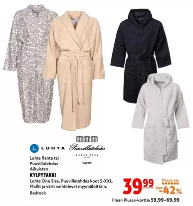Luhta One Size, Puuvillatehdas kylpytakki