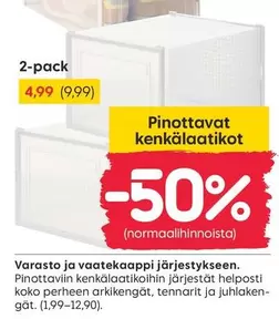Pinottavat kenkälaatikot