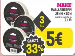 MAALARINTEIPPI 25MM X 50M