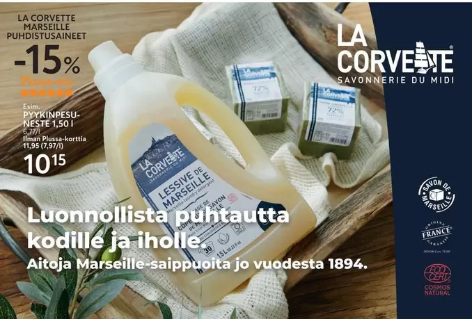 LA CORVETTE MARSEILLE PUHDISTUSAINEET