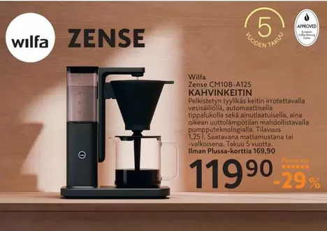 ZENSE CM108-A125 KAHVINKEITIN