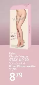 Classic Vogue STAY UP 20 Sta up-sukat Ilman Plussa-korttia