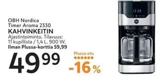 Obh Nordica - Timer Aroma 2330 KAHVINKEITIN