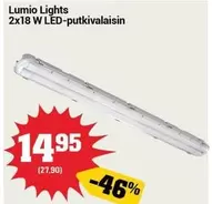 2x18 W LED-putkivalaisin
