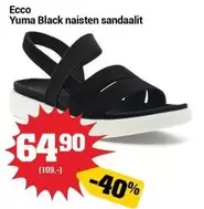 Yuma Black naisten sandaalit