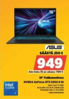 Asus - 16" Pelikannettava NVIDIA GeForce RTX 5050 8 GT