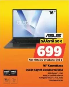 Asus - 16" Kannettava OLED-näyttö oloilla väreillä