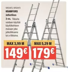 KRAMFORS Jatkotikas 3-os. Tikkaitta