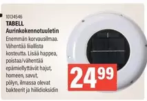 TABELL Aurinkokennotuuletin