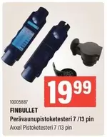 10005887 Perävaunupistokestesteri 7 / 13 pin Axxel Pistosketesteri 7 / 13 pin
