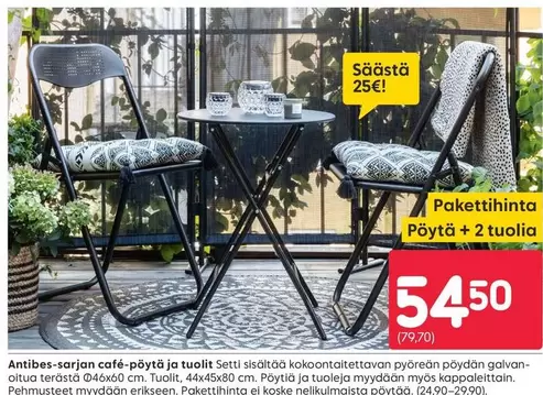 Antibes-sarjan caf
uevo-p
uevoyt
uevo ja tuolit