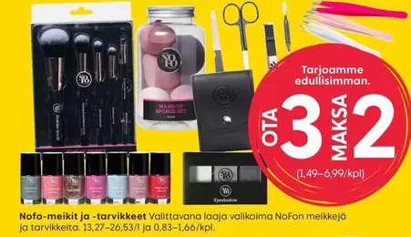 Nofo-meikit ja -tarvikkeet