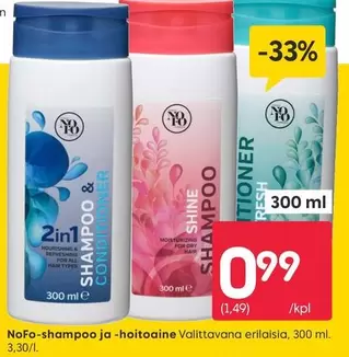NoFo-shampoo ja -hoitoaine
