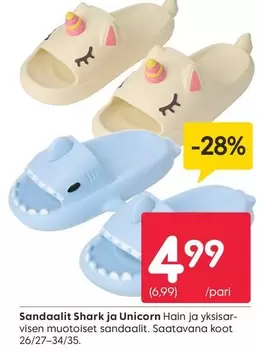 Sandaalit Shark ja Unicorn