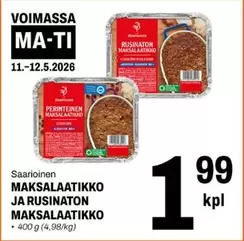 MAKSALAATIKKO JA RUSINATON MAKSALAATIKKO