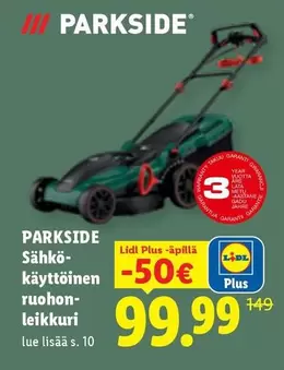 Sähkö-käyttöinen ruohonleikkuri