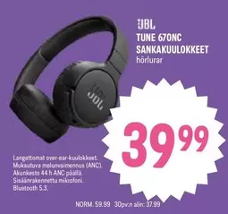 JBL - TUNE 670NC SANKAKUULOKKEET hörlurar