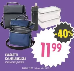 Evässetti kylmälaukussa matset i kylväska