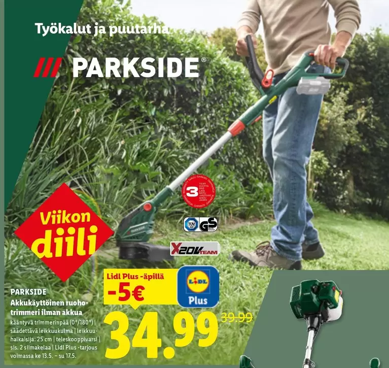 Akkukäyttöinen ruohonleikkuri