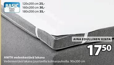 Lakana - ANITA vedenkestävä lakana