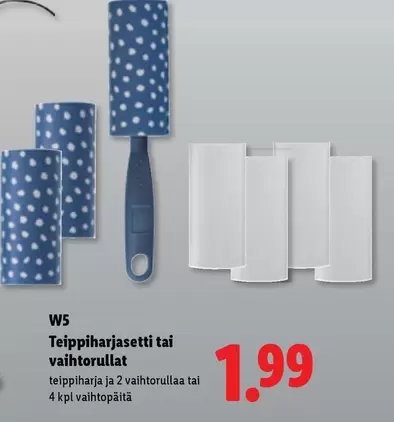 Teippi harjasetti tai vaihtorullat