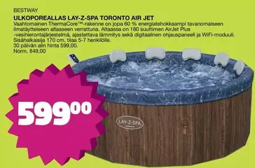 ULKOPOREALLAS LAY-Z-SPA TORONTO AIR JET