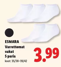 Varrettomat sukat