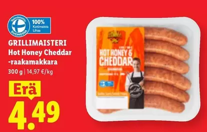 Hot Honey Cheddar -raakamakkara